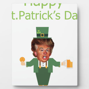 st patricks trump leprechaun plaque