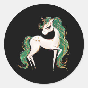St Patrick's Unicorn Sticker
