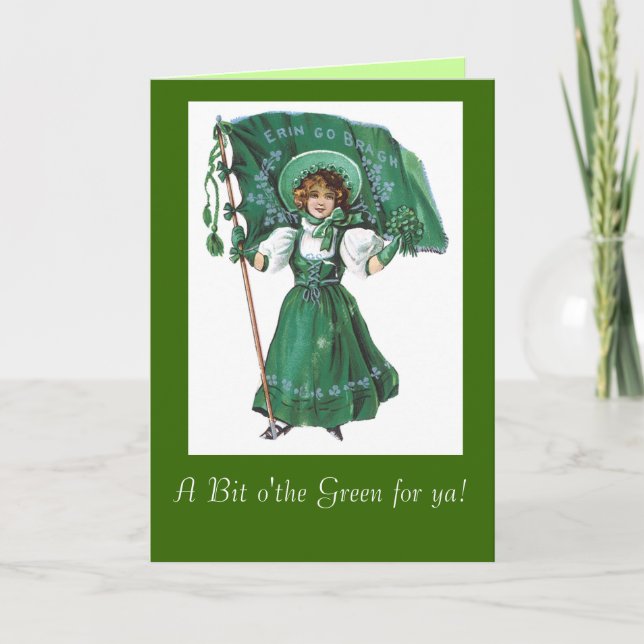 St. Patricks Vintage greeting card (Front)