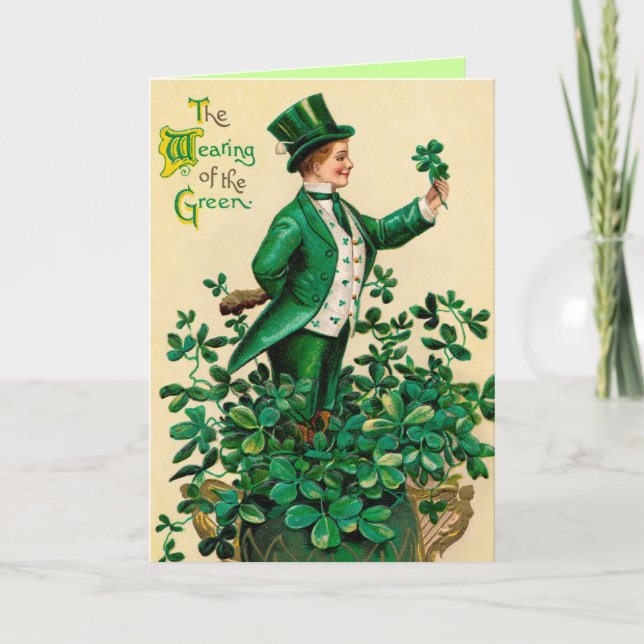 St. Patricks Vintage Irish greeting card (Front)