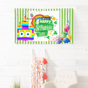 St. Patrick's Vinyl Banner, Happy Birthday Banner