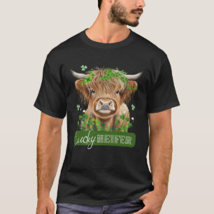 St Patricku2019s Day Highland Cow Highland Heifer T-Shirt