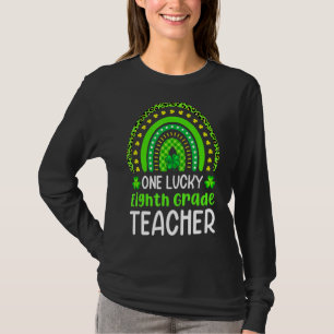 St Patricku2019s Day One 8th Grade Teacher Leopard T-Shirt