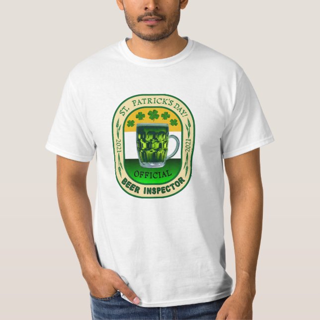 St. Pat's Beer Inspector 2021. T-Shirt (Front)