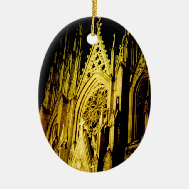 'St. Pats Cathedral @ Night' 2025 Ornament (Front)
