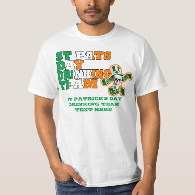 St Pats Day Drinking Team T-Shirt (Front)