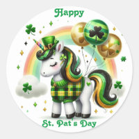 St. Pat's Day Unicorn Sticker