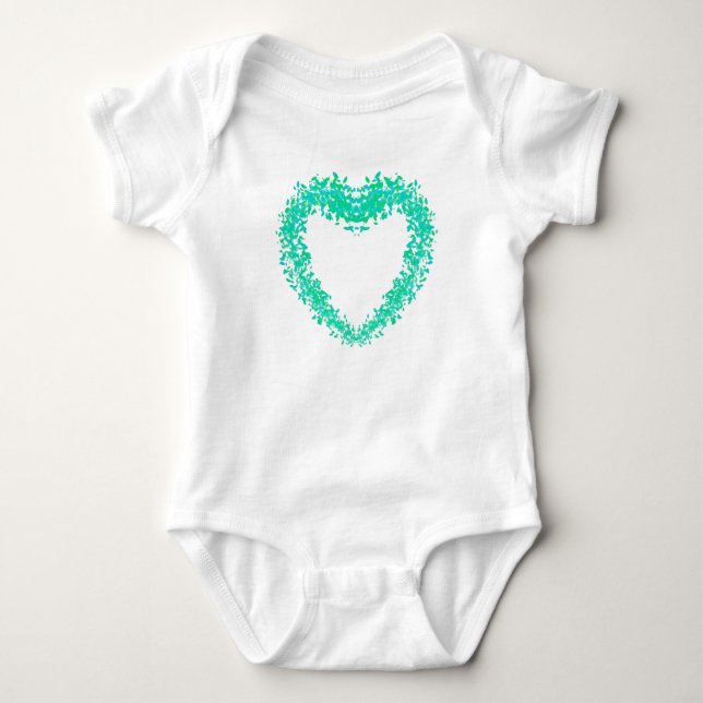 St. Patties day, abstract clover Irish hearts Baby Bodysuit (Front)
