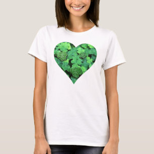 St. Patties day, green shamrock, Irish hearts T-Shirt