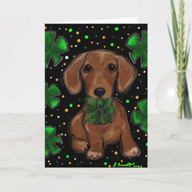 St.Patty Doxie Card (Front)