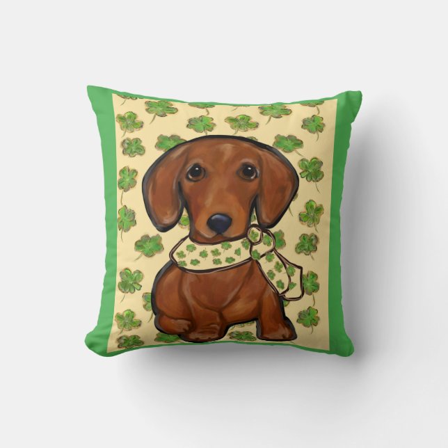 St.Patty Doxie  Cushion (Front)