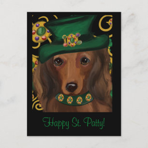 St.Patty Doxie Postcard