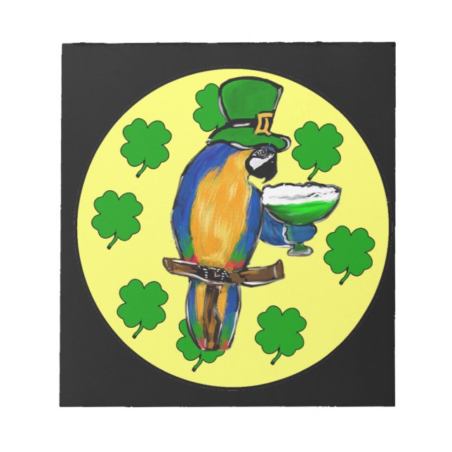 ST. PATTY PARROT NOTEPAD (Front)