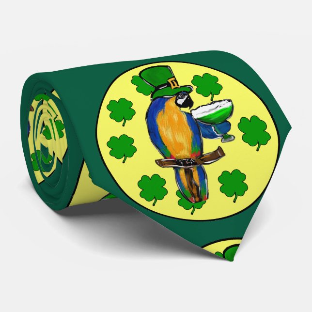 ST. PATTY PARROT TIE (Rolled)
