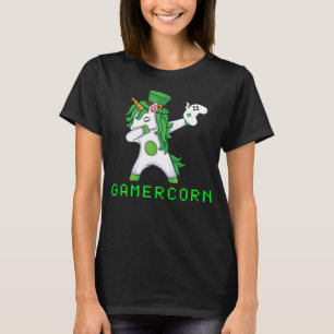 St Patty s Paddy s Day Dabbing Video Game Unicorn T-Shirt