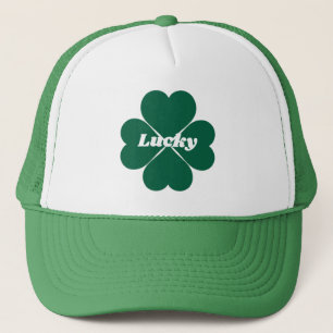 St. Patty’s Shamrocks   green lucky clover Trucker Hat