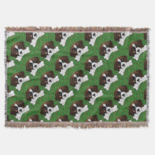 St Patty Saint Bernard Throw Blanket