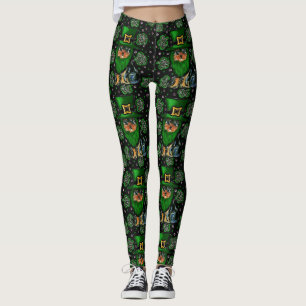 St. Patty Yorkie Poo Leggings