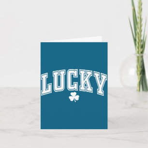 St pattys day lucky shamrock st patrick's day men card