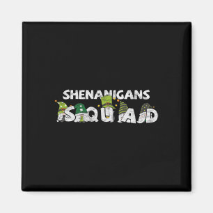 St Pattys Squad Gnomes St Patricks Day Shenanigans Magnet