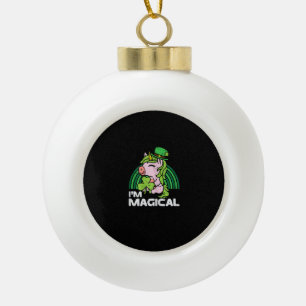 St Pattys Toddler Kids Men Gaming Gamer St Patrick Ceramic Ball Christmas Ornament