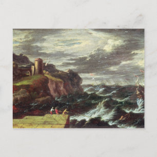 St. Paul arriving at Malta Postcard