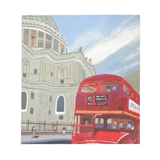 St.Paul Cathedral and London Bus Notepad (Front)