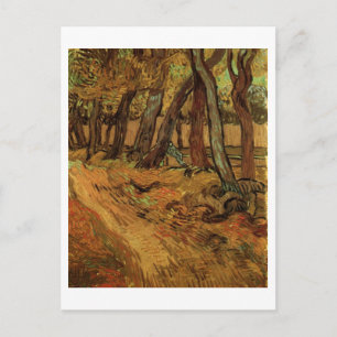 St Paul Hospital Garden & Figure Van Gogh Fine Art Postcard