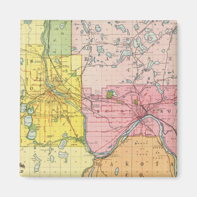 St. Paul, Minneapolis, Minnesota Magnet (Front)