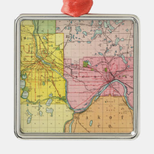 St. Paul, Minneapolis, Minnesota Metal Ornament