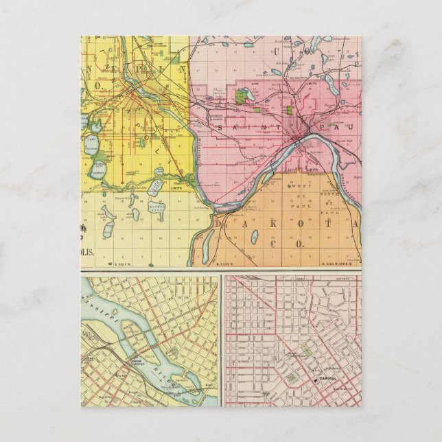 St. Paul, Minneapolis, Minnesota Postcard (Front)