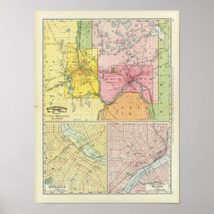 St. Paul, Minneapolis, Minnesota Poster