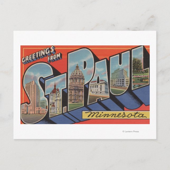 St. Paul, Minnesota - Large Letter Scenes Postcard (Front)