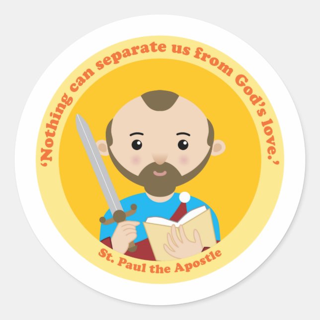 St. Paul the Apostle Classic Round Sticker (Front)