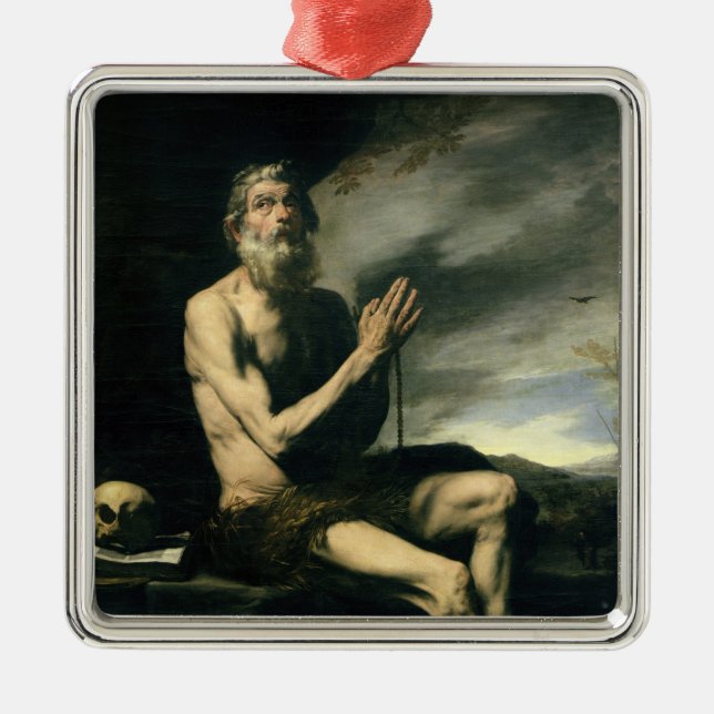 St. Paul the Hermit Metal Tree Decoration (Front)