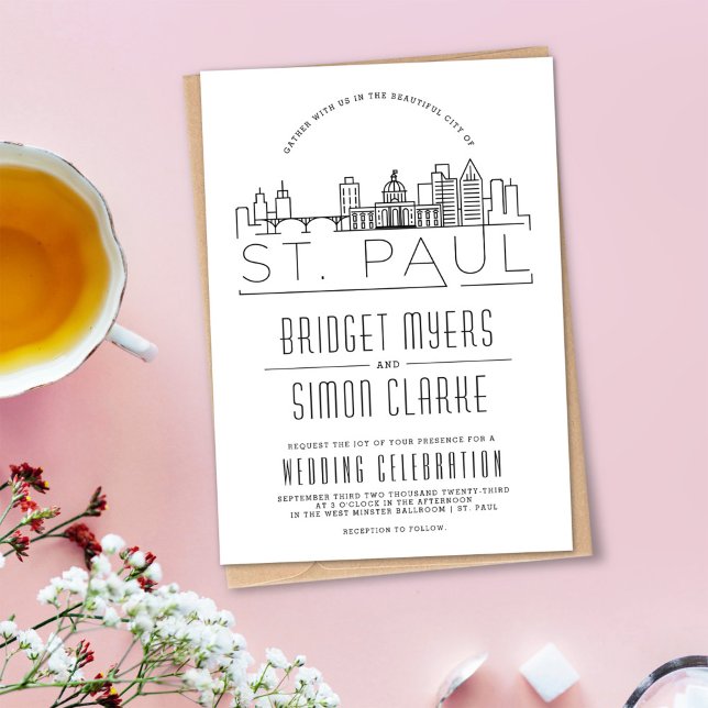 St. Paul Wedding | Stylised Skyline Invitation (Creator Uploaded)