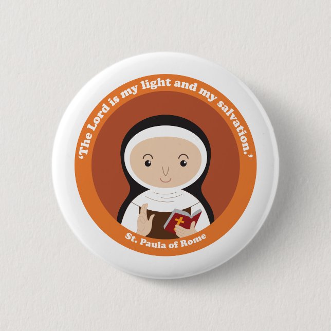 St. Paula of Rome 6 Cm Round Badge (Front)