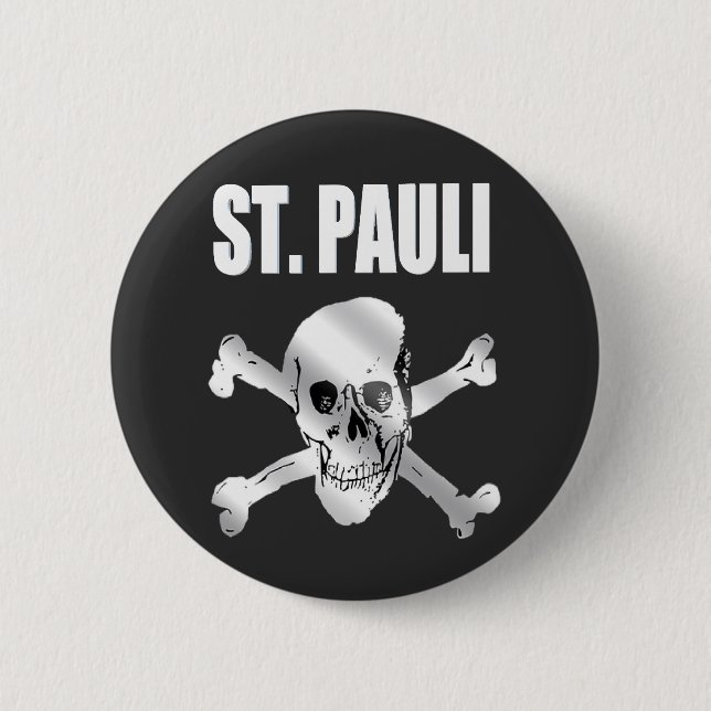 St. Pauli Fan Design 6 Cm Round Badge (Front)