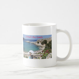 St.Paul's Bay, Lindos Coffee Mug