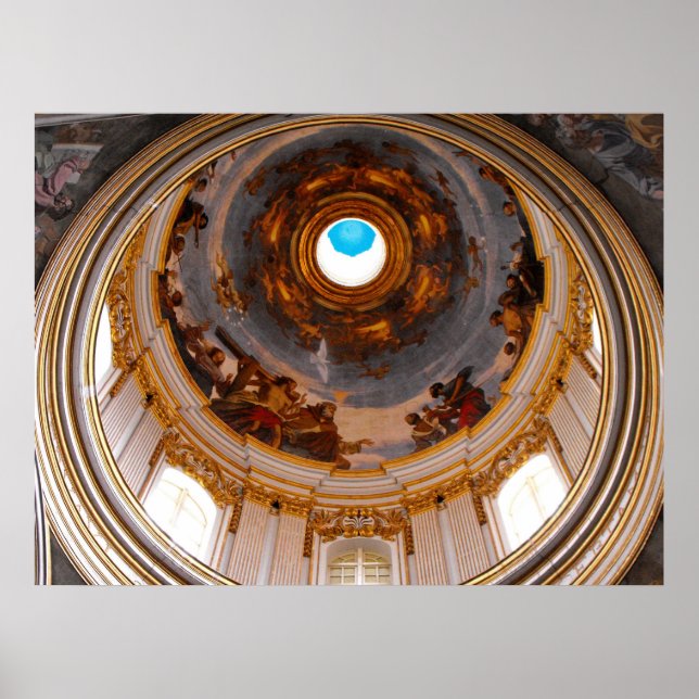 St Paul's Cathedral ceiling, Mdina Poster (Front)
