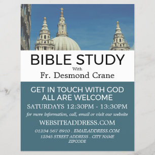 St Paul's Cathedral, Christian Bible Class Advert Flyer