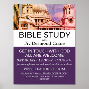 St Paul's Cathedral, Christian Bible Class Advert Poster