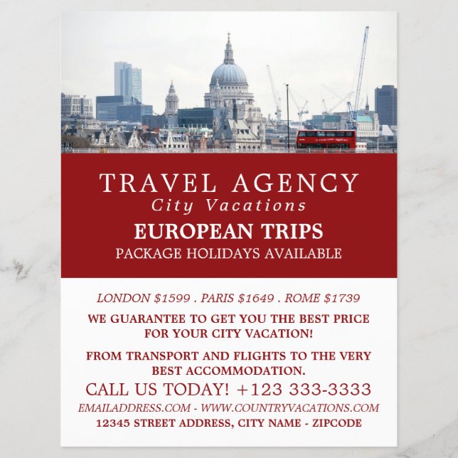 St Paul's Cathedral, London City, Travel Agency Flyer (Front)