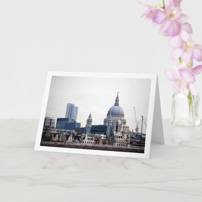 St Paul's Cathedral, London, England Card (Orchid)