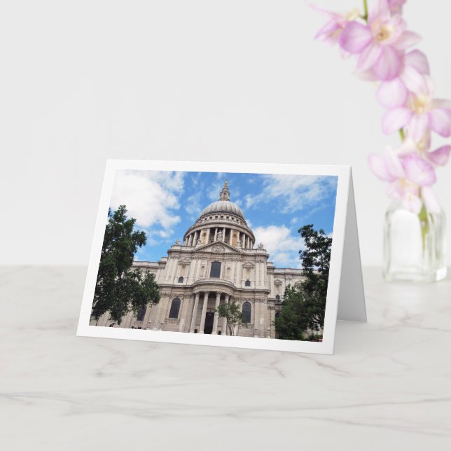 St Paul's Cathedral, London, England Card (Orchid)