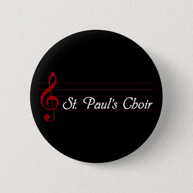 St. Paul's Choir 6 Cm Round Badge (Front)