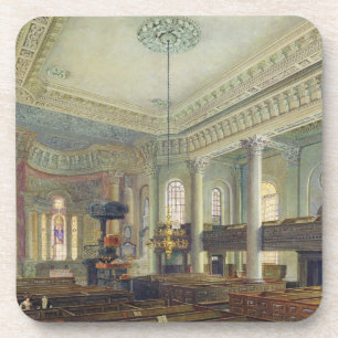 St. Paul's, Deptford (w/c on paper) Coaster