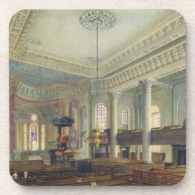 St. Paul's, Deptford (w/c on paper) Coaster (Front)