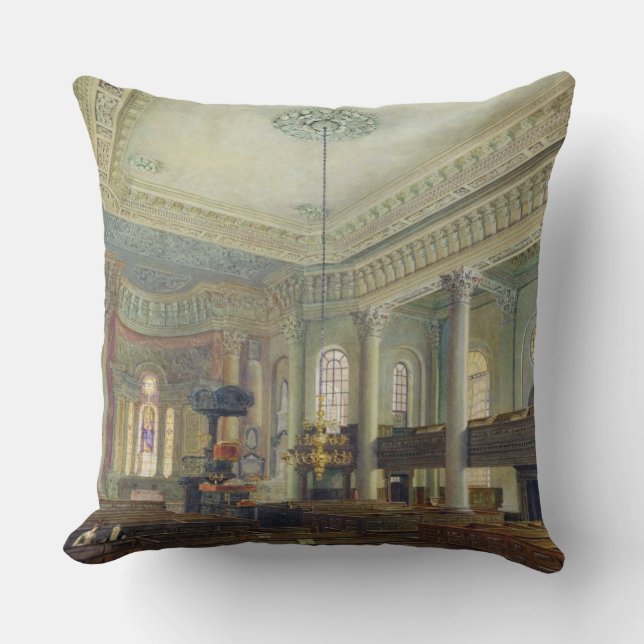 St. Paul's, Deptford (w/c on paper) Cushion (Front)