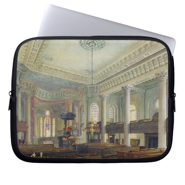 St. Paul's, Deptford (w/c on paper) Laptop Sleeve (Front)
